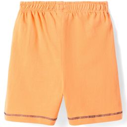 Babyhug Cotton Shorts with Text Print - Orange-image-14