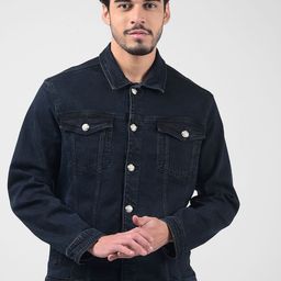 Numero Uno Men Solid Lightweight Denim Jacket-image-31