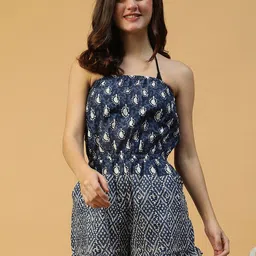 Oxolloxo Printed Strapless Cover-Up Playsuit-picture-12