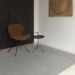 DDecor Grey Solid Anti-Skid Polyester Carpet-24