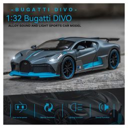 ADKD 1:32 Scale Die Cast Bugatti DIVO Racing Car Model Metal Car with Openable Doors & Pull Back with Sound and Light - (Colour May Vary/ Random Color) image 5