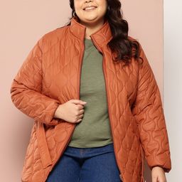 Sztori Plus Size Mock Collar Quilted Jacket-picture-3