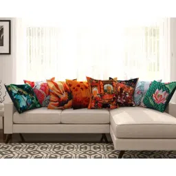 SEJ by Nisha Gupta Multicolor Cushion Covers - Set of 8-image-8