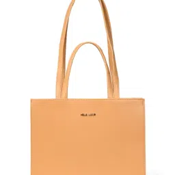 PELLE LUXUR Camel Brown Medium Handheld Handbag-picture-20