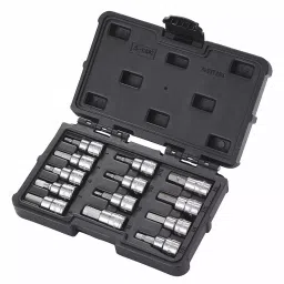 Westward Socket Bit Set Steel Socket Size 6.35 mm (1/4 inch) Drive Size 3/8 inch, 54TL55-10