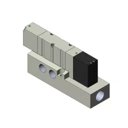SMC Solenoid Valve Operating Pressure 0.2 - 1 Mpa and 5 Ports, VQ4601-5W1-03-12