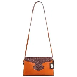 Hidesign Wild Tan Textured Medium Sling Handbag-image-35