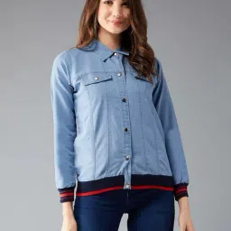 DOLCE CRUDO Light Blue Full Sleeves Jacket-picture-10