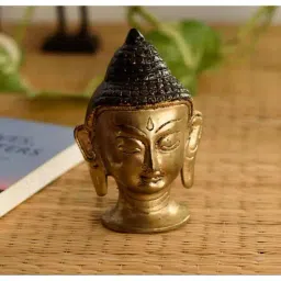 eCraftIndia Metal Meditating Buddha Head-image-62