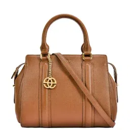 Eske Kiara Brown Solid Medium Handbag-17