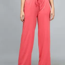Kotty Pink Flared Fit Palazzos-27