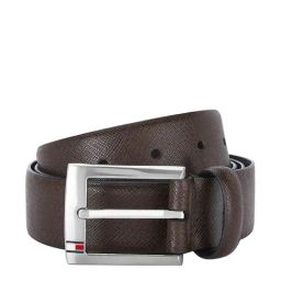 Tommy Hilfiger Kale Brown Formal Leather Waist Belt for Men-image-1