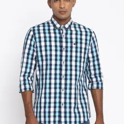 Lee Blue Slim Fit Check Shirt-picture-25