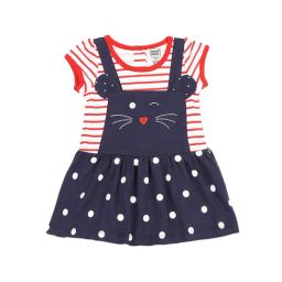 Mee Mee Kids Red & Navy Printed Dress-image-98