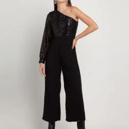 Zink London Black Embellished Jumpsuit-image-84