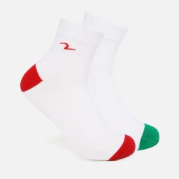 Spykar White Cotton Regular Fit Colour Block Socks - Pack of 2-image-47