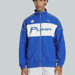 Puma Team Royal Relaxed Fit Logo Printed Sports Jacket-image-95