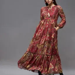 Miss Chase Brown Printed Gown-image-56