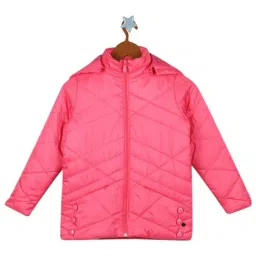 Monte Carlo Kids Pink Solid Full Sleeves Jacket-picture-1