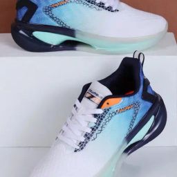 Columbus Men's White & Blue Running Shoes-image-4