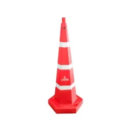 LADWA 1000 mm Heavy Base Traffic Safety Cone with 3 Reflective Stickers-18