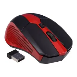 Zebion Wireless Mouse Glider Candy Black and Red with Optical Movement, ITD106-37