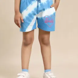 Kidsville Girls Blue & White Printed Shorts-image-72