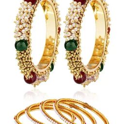 YouBella Gold Plated Bangle Set Pack of 6-4