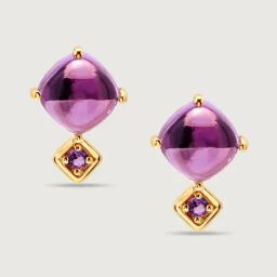 Mia by Tanishq Purple Haze 14k Amethyst Stud Earrings for Women-image-39