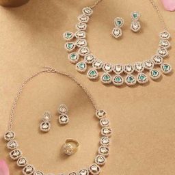 Zaveri Pearls Green Alloy Sets for Women-picture-47