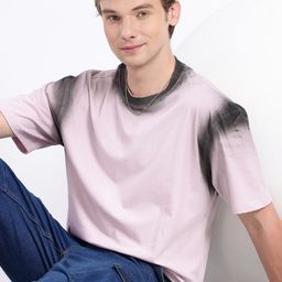 Aeropostale Dyed Effect Drop-Shoulder Sleeves Pure Cotton T-shirt-image-31