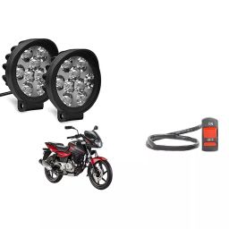 Cartronics 9 Round Cap LED Fog Light With On/Off Switch for Bajaj Pulsar 180 (Set of 2 Pcs)-9