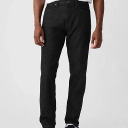 GAP Black Cotton Regular Fit Solid Jeans-image-32