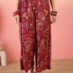 Inweave Maroon Printed Palazzos-picture-32