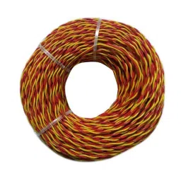 BALAJI Flexible Twisted Copper PVC Wire 6 Sq.mm Red and Yellow 2 Core-image-76