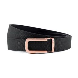 Halden Black Woven Casual Belt With Classic Rose Gold Buckle-picture-46