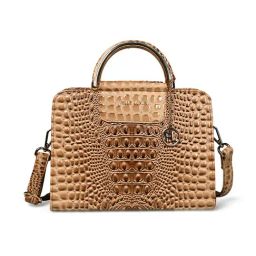 PELLE LUXUR Camel Brown Animal Effect Medium Satchel-picture-10