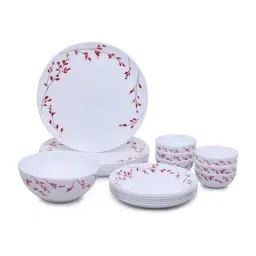 Larah by Borosil Moon Series White Opalware 19 Pieces Dinner Set-image-41