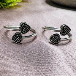 Arte Jewels 925 Sterling Silver Oxidized Toe Ring For Women-46