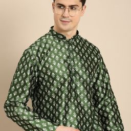 Anouk Ethnic Motifs Printed Jacquard Kurta-image-89