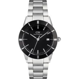 DANIEL WELLINGTON Index Bezel Black Round Dial Analogue Men Watch - DW00100822K-34