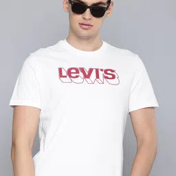 Levis Brand Logo Printed Pure Cotton T-shirt-image-56