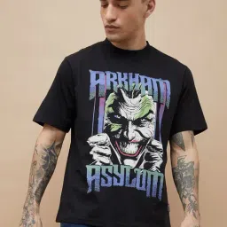 Fame Forever By Lifestyle Black Cotton Relaxed Fit Printed T-Shirt-picture-47