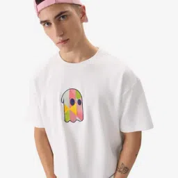 The Souled Store White Loose Fit Printed T-Shirt-picture-49