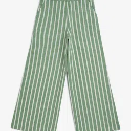 Utsa Kids by Westside Green Stripe Pattern Cotton-Blend Ethnic Pants-image-51