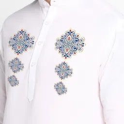 PulseIQ Men Ethnic Motifs Printed Regular Kurta with Pyjamas image 3