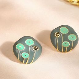 Cierra Circular Studs Earrings-0