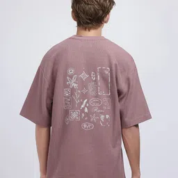 RARE RABBIT Men Typography Raw Edge T-shirt-image-13