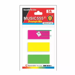 Music 555 Prompt-Me Regular Flag 20x45 mm 3 Neon Color 75 Sheets, PRF-103 (Pack 50 Pcs)-picture-37