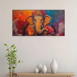 nestroots Orange & Red 1 Piece Canvas Religious Wall Paintings-picture-35
